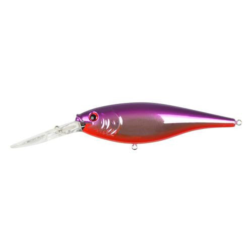 Flicker Shad Hard Bait - 3 1-2" Length, 11'-13' Swimming Depth, 2 Hooks, Purple Flash, Per 1