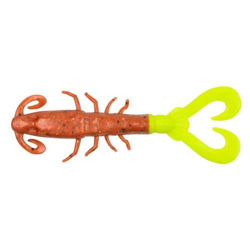 Gulp! Mantis Shrimp Soft Bait - 3" Length, New Penny-Chartreuse, Per 6