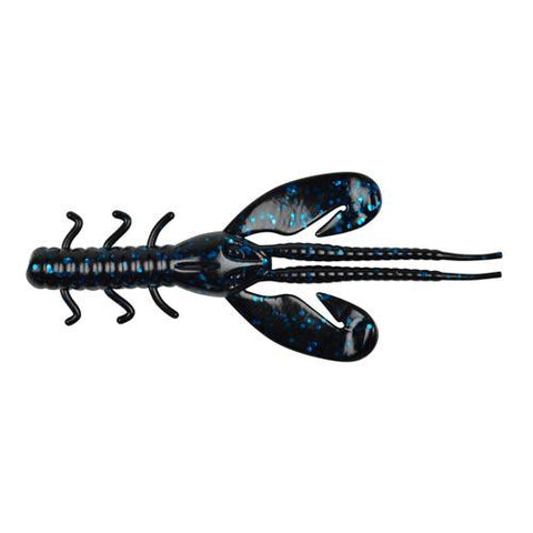 Havoc Rocket Craw Soft Bait - 4" Length, Black Blue Fleck, Per 8