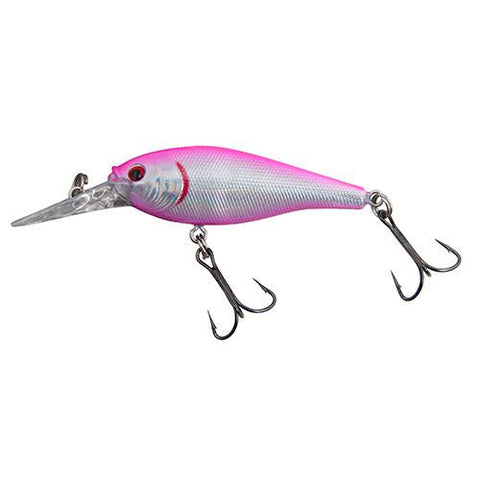 Flicker Shad Hard Bait - 1 1-2" Length, 6'-8' Swimming Depth, 2 Hooks, Hot Pink, Per 1