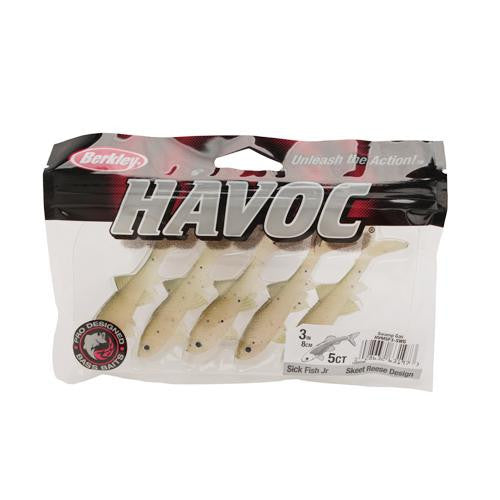 Havoc Sick Fish Soft Bait - Junior, 3" Length, Swamp Gas, Per 5