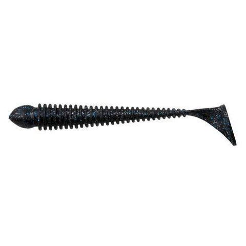 Havoc Beat Shad Soft Bait - 4" length, Black Blue Silver, Per 8