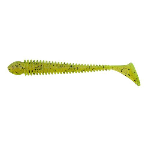 Havoc Beat Shad Soft Bait - 4" Length, Chartreuse Pepper Red, Per 8