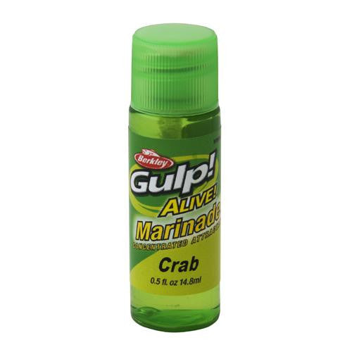 Gulp! Alive! Marinade Attractant - Crab Scent-Flavor, 1-2 oz Bottle