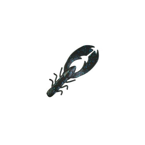 Powerbait Chigger Craw Soft Bait - 4" Length, Black Blue Fleck, Per 9