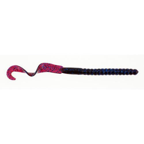 PowerBait Power Worm Soft Bait - 7" Length, Blue Fleck, Per 13