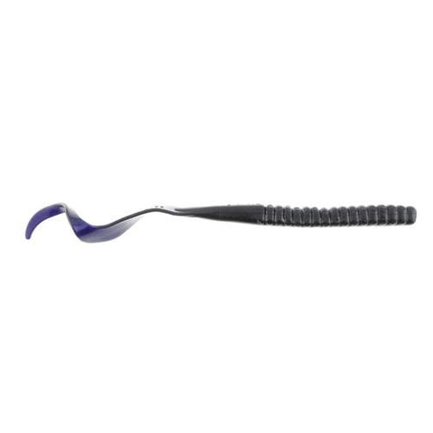 PowerBait Power Worm Soft Bait - 10" Length, Black Grape, Per 8