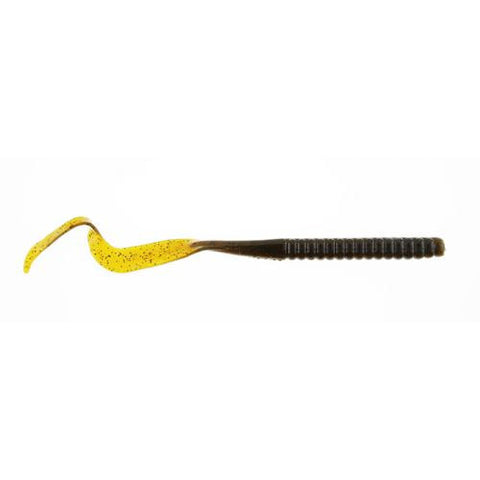 PowerBait Power Worm Soft Bait - 10" Length, Green Pumpkin, Per 8