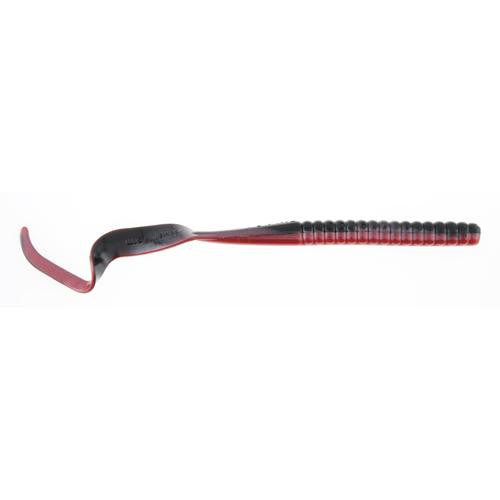 PowerBait Power Worm Soft Bait - 10" Length, Red Shad, Per 8