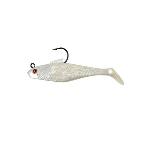 PowerBait Swim Shad Soft Bait - 3" Length, Pearl Red Eye, Per 5