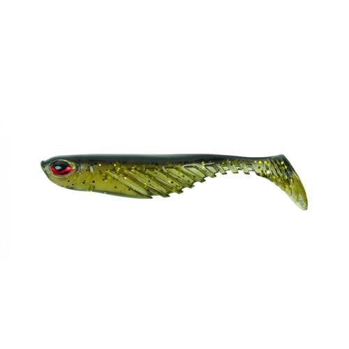 PowerBait Ripple Shad, 4" - 4" Length, Holographic Gold Black Bass, Per 5