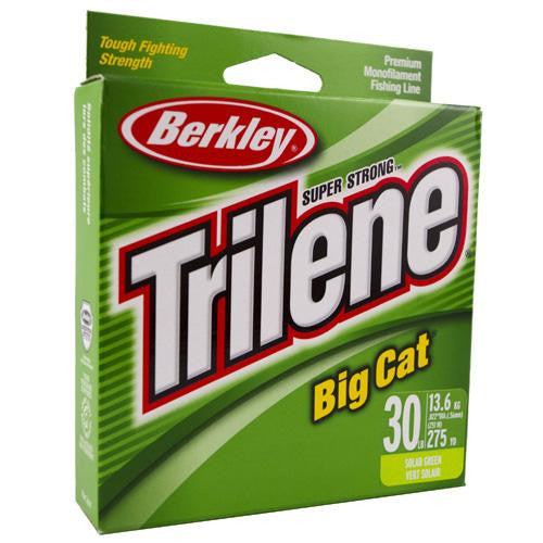 Trilene Big Cat Monofilament Line Spool - 220 Yards, 0.022" Diameter, 30 lbs Breaking Strength, Solar