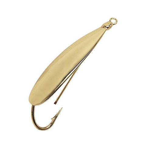 Silver Minnow Hard Bait - 1 3-4" Length, 1 Hook, Gold, Per 1