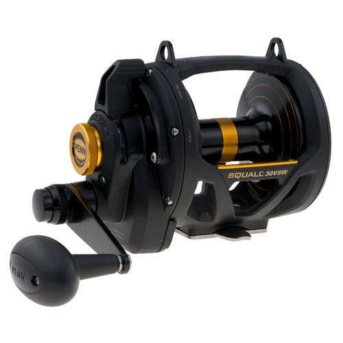 Squall Lever Drag 2 Speed Conventional Reel - 4.2:1-1.8:1 Gear Ratio, 41"-18" Line Retrieve, 32 lb Max Drag, Right Hand