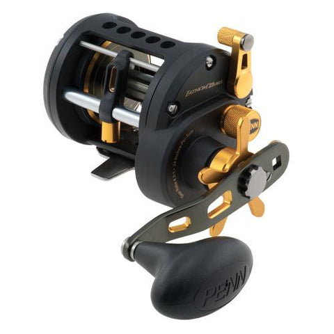 Fathom Level Wind Conventional Reel - 25 Size, 4.3:1 Gear Ratio, 24" Retrieve Rate, 30 lbs Max Drag, Left Hand