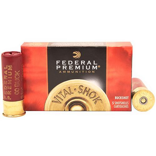 12 Gauge - Premium Vital-Shok, 2 3-4", 9 Pellets, #00 Copper Plated, Per 5