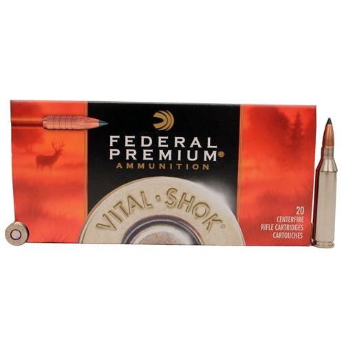 243 Winchester - Premium Vital-Shok, 85 Grains, Trophy Copper Tipped Boat Tail Lead-Free, Per 20