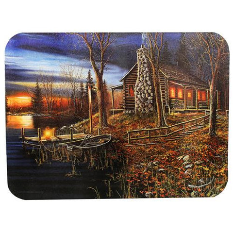 Cutting Board - Cabin Scene, Size 12" x 16"