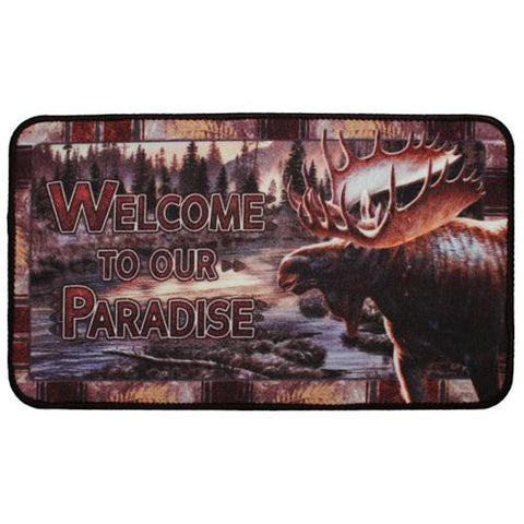 Door Mat - Welcom, Moose, Size 30" x 18"