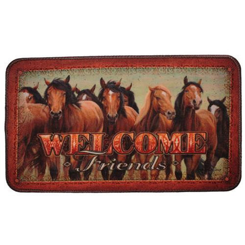 Door Mat - Horses, Size 30" x 18"