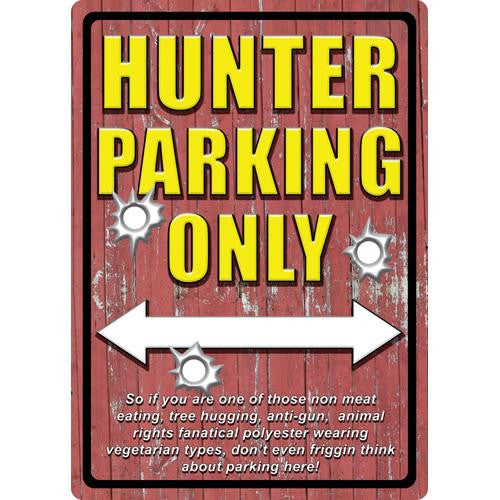 Tin Sign - Hunter Parking, Size 12" x 17"