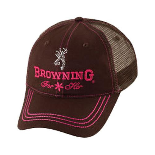 Jeweled Cap - w-Mesh Brown