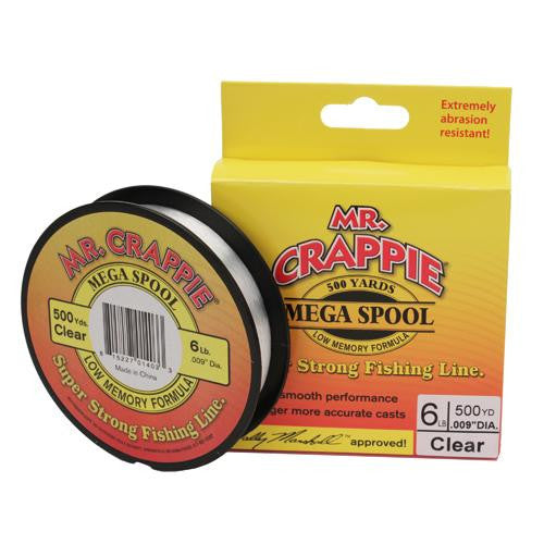 Mr. Crappie 500 Yard Filler Spool - Clear, 6 lb