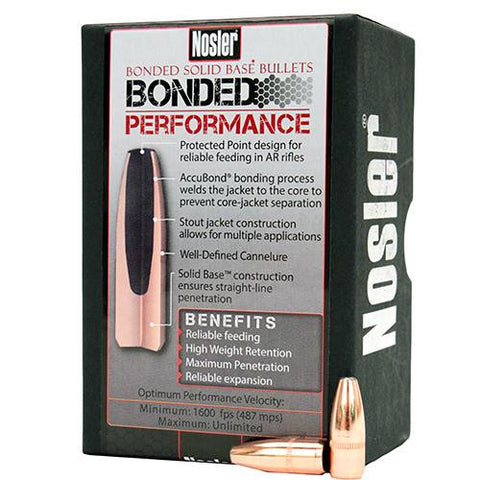 6.8mm Remington SPC Bullets - Bonded Performance, 90 Grains, Spitzer Solid Base, Per 100