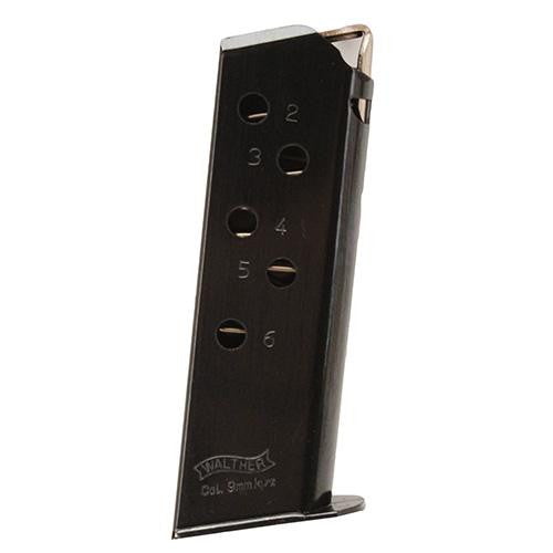 PPK 380 ACP Magazine - 6 Round Standard, Blued