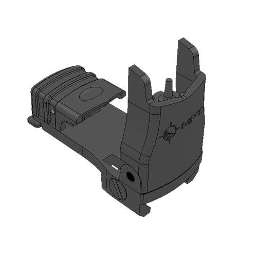 Front Backup Polymer Flip Up Sight Adjustable Elevation - Black