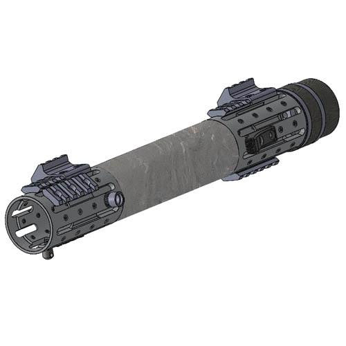 AR15 Extended Long Free Float Forend w-Accessories OM Rubber Grip - Ghillie Green