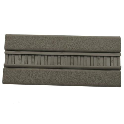 Text Slim Line 18 Slot Rail Cover, 3 Pack - OD Green