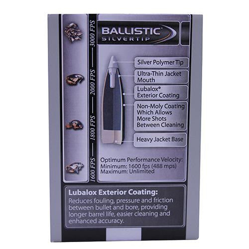 22 Caliber Bullets - Ballistic Tip Varmint, 55 Grains, Ballistic Silvertip Boat Tail, Per 100