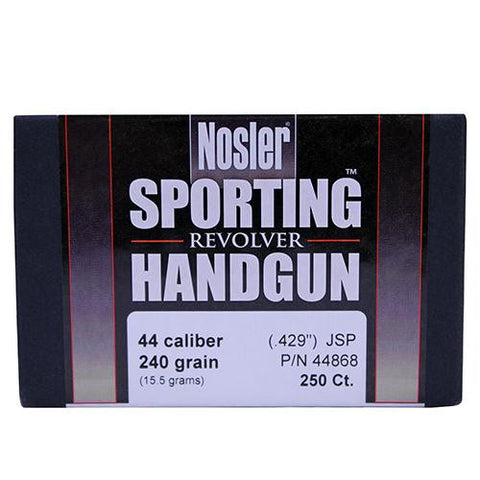 44 Caliber Bullets - Sporting Handgun, 240 Grains, Jacketed Soft Point, Per 250