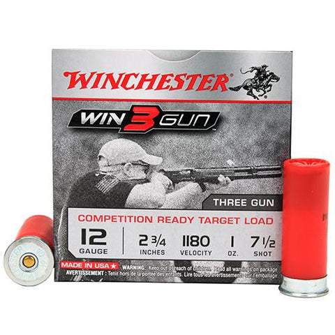 12 Gauge - Win3Gun Target, 2 3-4", 1 oz, #7 1-2 Lead Shot, Per 25