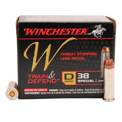 38 Special - W Defend Reduced Recoil, 130 Grains, Jacketed Hollow Point, Per 20