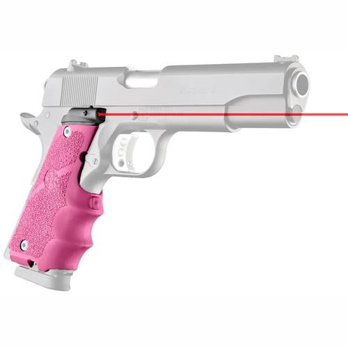 LE Government Rubber Laser Grip w-Finger Grooves - Pink