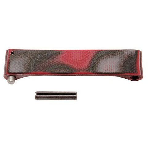 AR15 Straight Trigger Guard - G10 G-Mascus, Red Lava