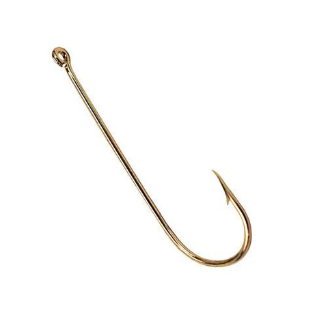 Aberdeen Light Wire Non-Offset Hook, Gold - Size 1 (Per 10) R-Pack