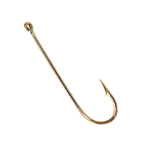 Aberdeen Light Wire Non-Offset Hook, Gold - Size 6 (Per 10) R-Pack