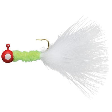 Crappie Jig 1-16 oz - Red-Chartreuse-White