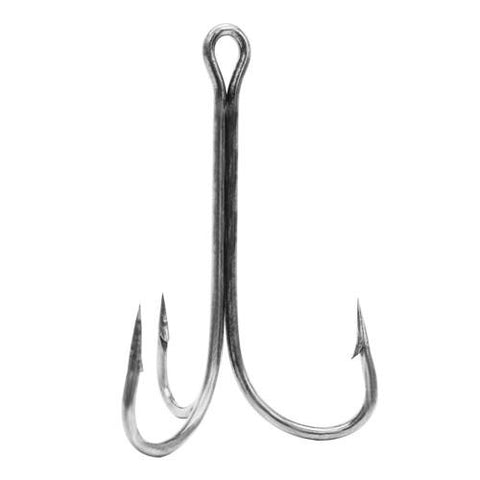 Lazer 2x Treble Reg Shank Curved Point Hook, Nickel - Size 1-0 (Per 5)