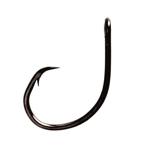 Lazer Circle Mid-Wire Offset Hook, Platinum Black - Size 8-0 (Per 5)