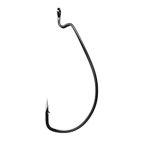 Trokar Extra Wide Gap Worm Hook, Platinum Black - Size 4-0 (Per 5)