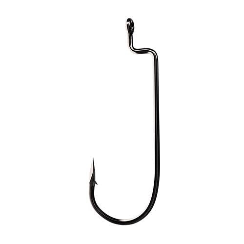 Trokar Worm Hook HD, Platinum Black - Size 1-0 (Per 7)