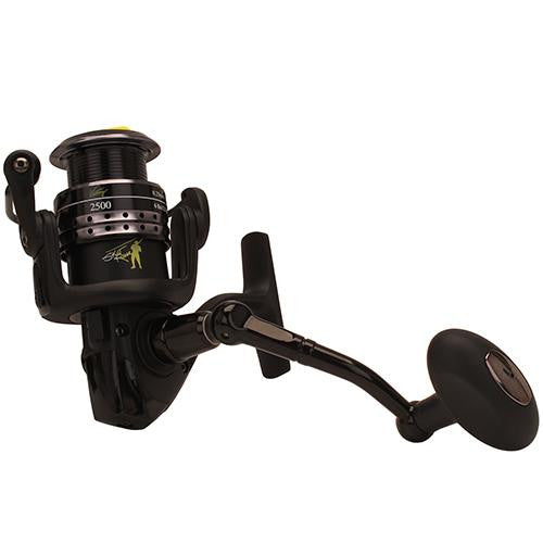 Wright and McGill Skeet Reese Victory Spinning Reel - 2500, Black-Yellow