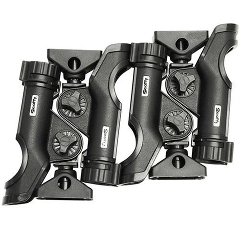 Powerlock Rod Holder Deck Mount, Black, 4 Pack