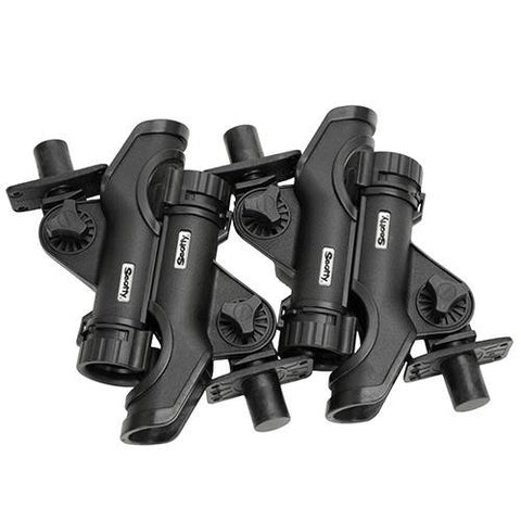 Powerlock Rod Holder - with 0244 Flush Deck Mounts, Black, 4 Pack