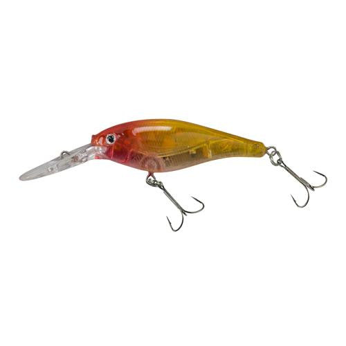 Flicker Shad Pro Flash Hard Bait - 2" Length, 9'-11' Swimming Depth, 2 Hooks, Flashy Clown, Per 1