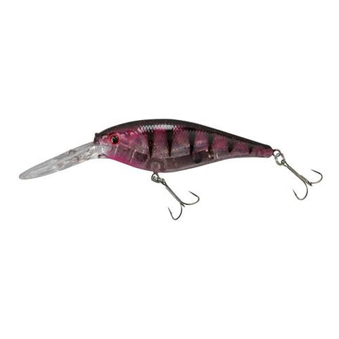 Flicker Shad Pro Flash Hard Bait - 2" Length, 9'-11' Swimming Depth, 2 Hooks, Flashy Red Pearch, Per 1